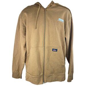 Dickies Mens Tan Full-Zip Hoodie Sweatshirt Medium